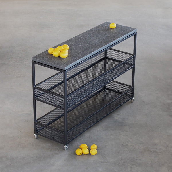 Carrinho Hertz | Tampo Concreto e Granilite - MEZAS