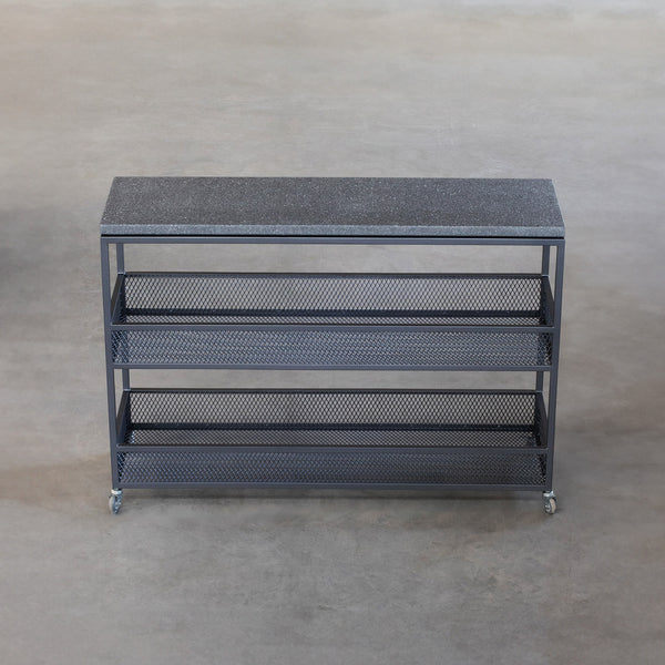 Carrinho Hertz | Tampo Concreto e Granilite - MEZAS