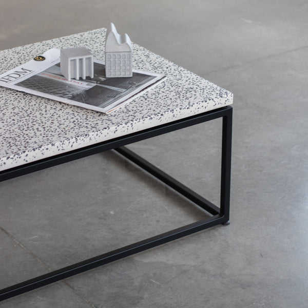 Mesa de Centro Hertz | Tampo Concreto e Granilite - MEZAS